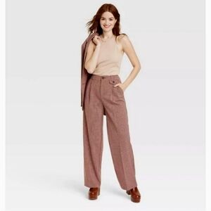 a new day high waist plaid trousers